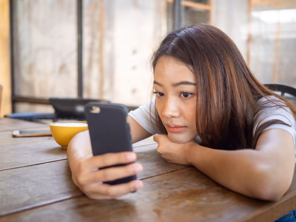 photo of a young female on her social media account after an accident.